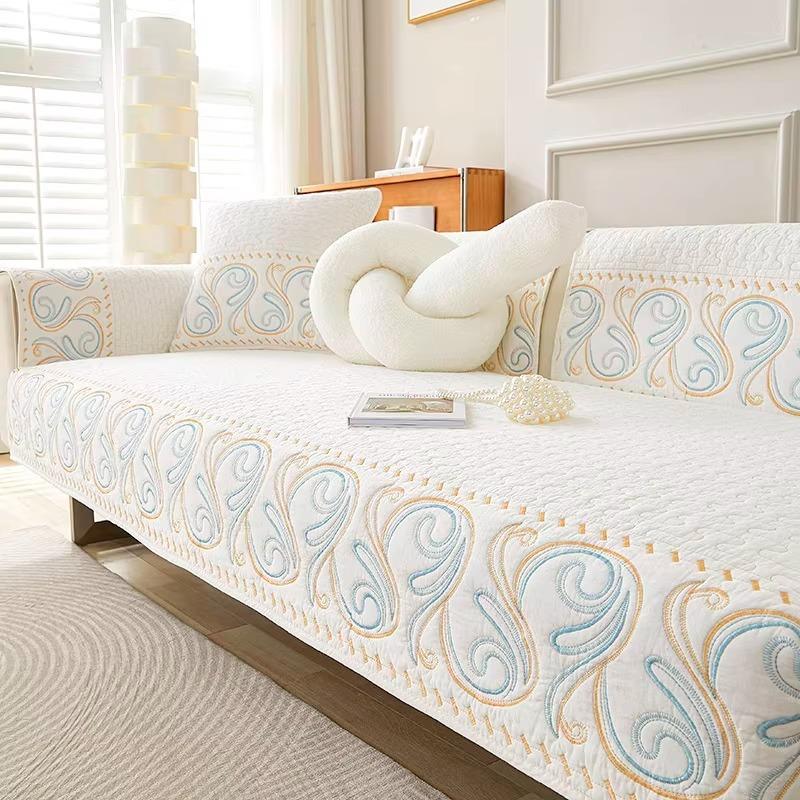Pure Cotton Sofa Cushion, Universal In All Seasons, Non-slip Fabric, Cotton Simple Modern Seat Cushion, Autumn and Winter Sofa Cover Towel Cover Cloth