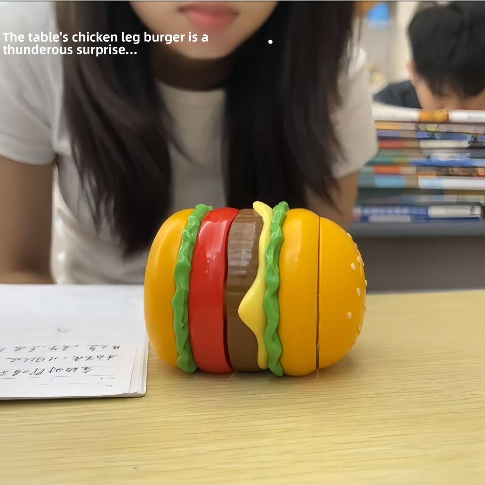 Interactive Burger Animal Toy Cute Animal Style Jumping Egg Toy Wind-Up Animal Toy  Prank Play