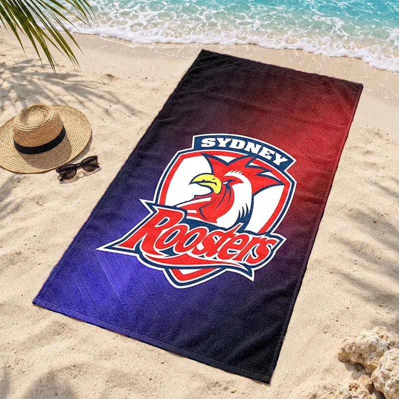Sydney Roosters Beach Towel Quick Dry Sand Free Lightweight Beach Towels for Travel Swimming Camping
