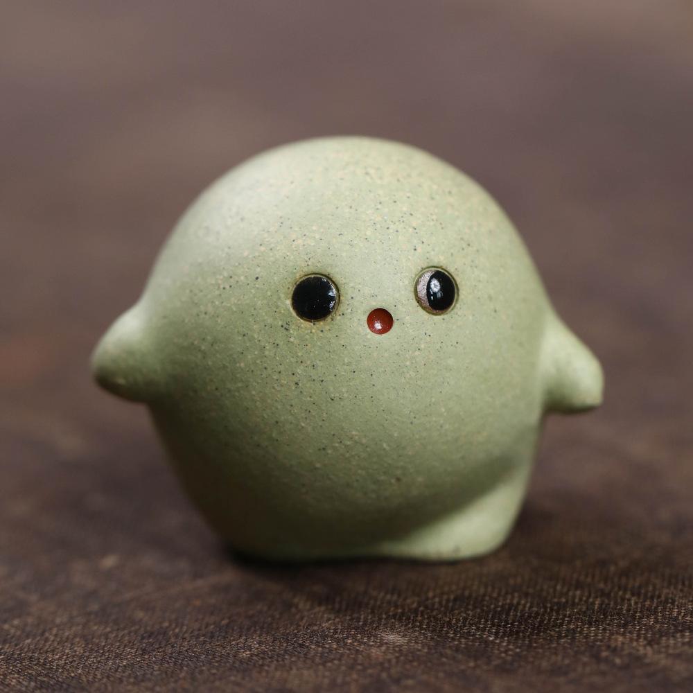 

Yixing Zisha Sweet Green Rice Ball Tea Pet Elegant Fish Tank Landscaping Tea Figurine Play Toys Tea Statue Ornaments Supplies