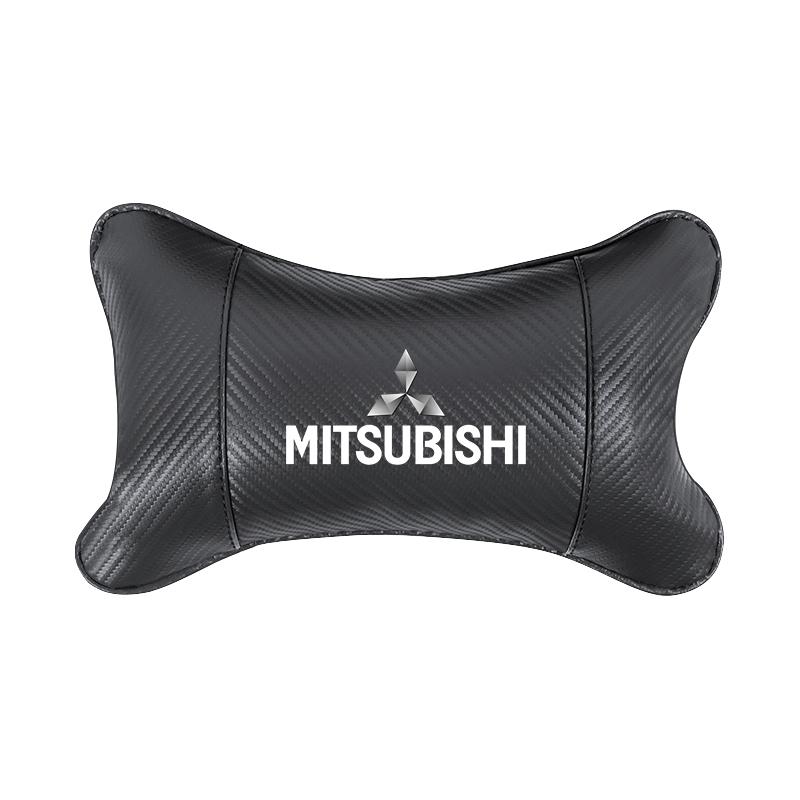 Auto Logo Sitz Kopfstütze Nackenstütze Schutz Kissen Auto Innenraum Für Mitsubishi Eclipse Lancer Outlander Pajero ASX Colt I200 Ex
