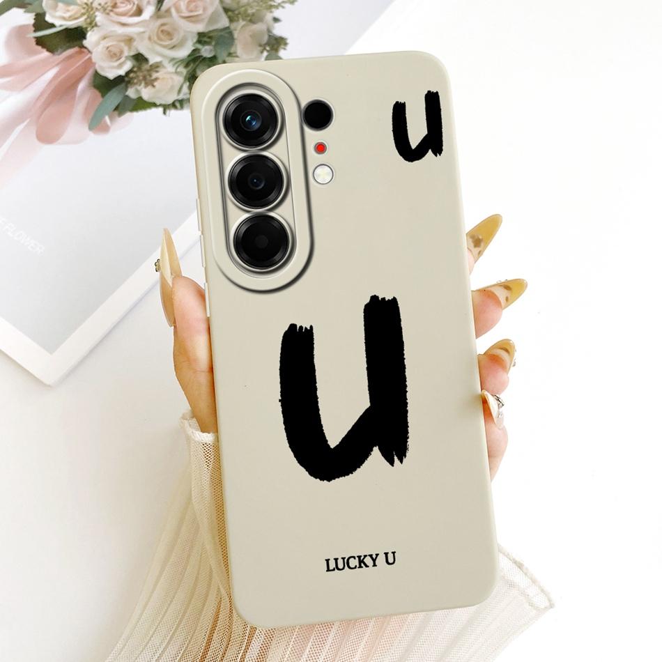 For Tecno Camon 50 4G Lucky Initial Letter Phone Case For Tecno Camon50 4G CN5 Soft Silicone Shockproof Cases Bumpers