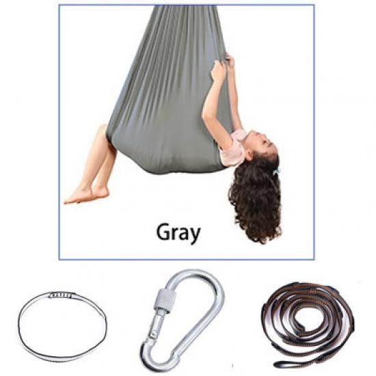 150x280cm Full Set Kids Home Hanging Swing Seat Yoga Fitness Hammock Nylon Elastic Therapy Cuddle Wrap Aerial Yoga