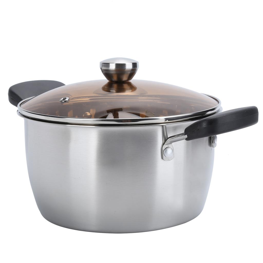 20cm Composite Steel Thicken Milk Soup Pot for Cooking Baby Supplement Food Kitchen Cookware