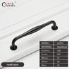128mm Home Hotel Italian Aluminium Alloy Black Color Furniture Handles Drawer Kitchen Cabinet Bookcase Hardware Cabinet Pulls