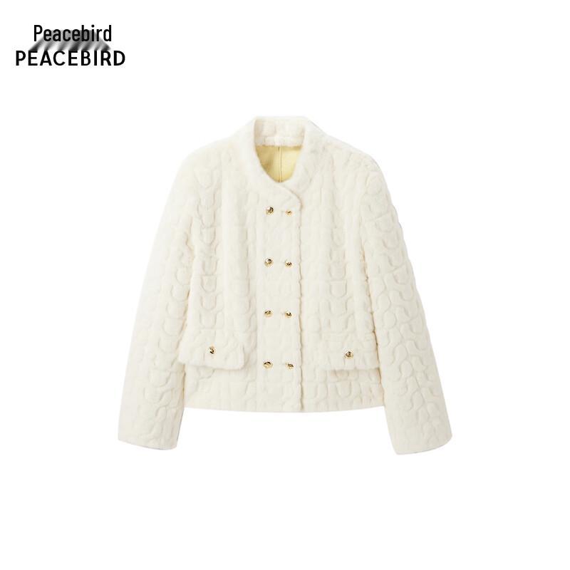 Peacebird Stand Collar Double-Breasted Jacket L