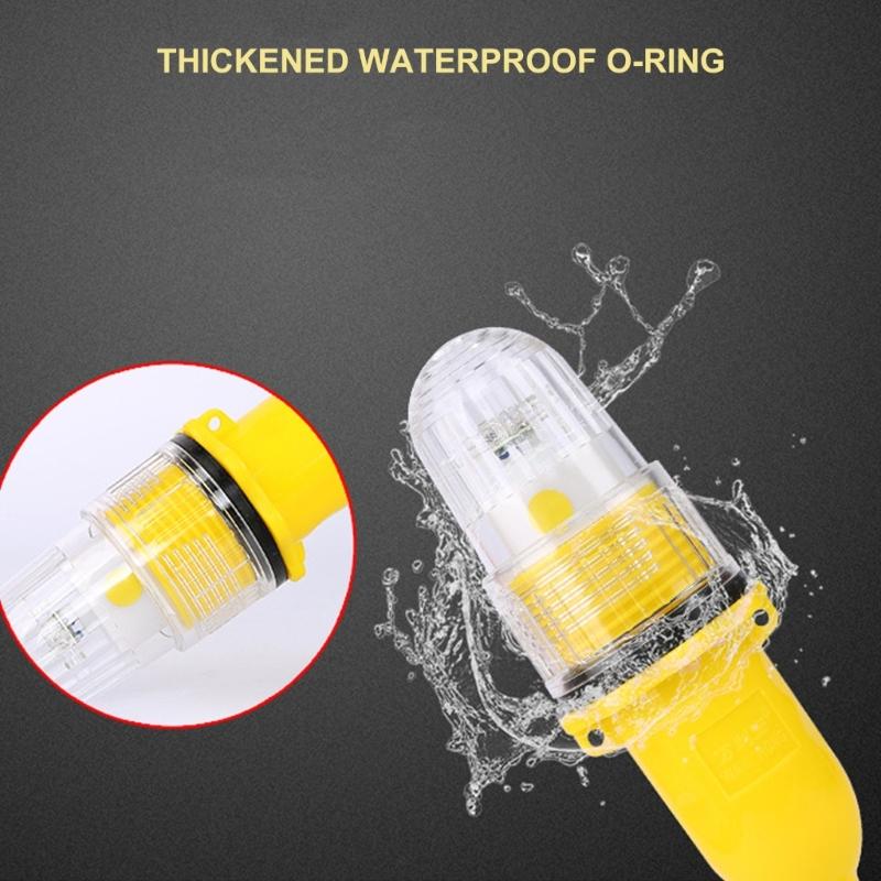 Wasserdichte LED-Angelbeleuchtung Effiziente Fischsammelleuchte Unterwasser-Fischköderlampe Netzmarkierer Marine-Signalleuchte