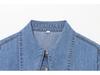 2025 Spring Women's Fashion Bow-Knot Denim Shirt - European & American Style