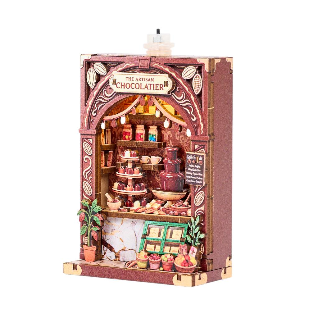 2026 New Style DIY Fridge Magnet Kit 3D Wooden Puzzle Miniature Refrigerator Magnet with LED Light Mini Book Nook Home Decor