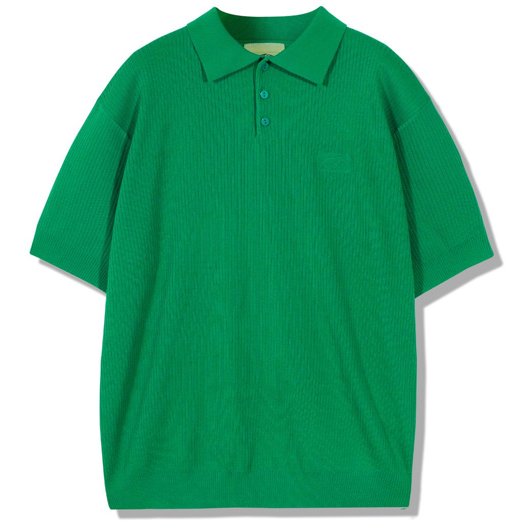GUBIN [Season Off] Mini Logo Short Sleeve Knit - Green