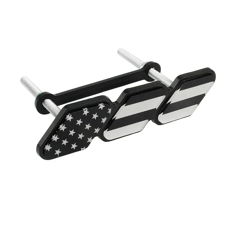 ABS Car Three-color National flag Grille Emblem Mesh Slotted Grill Auto Badge Accessories