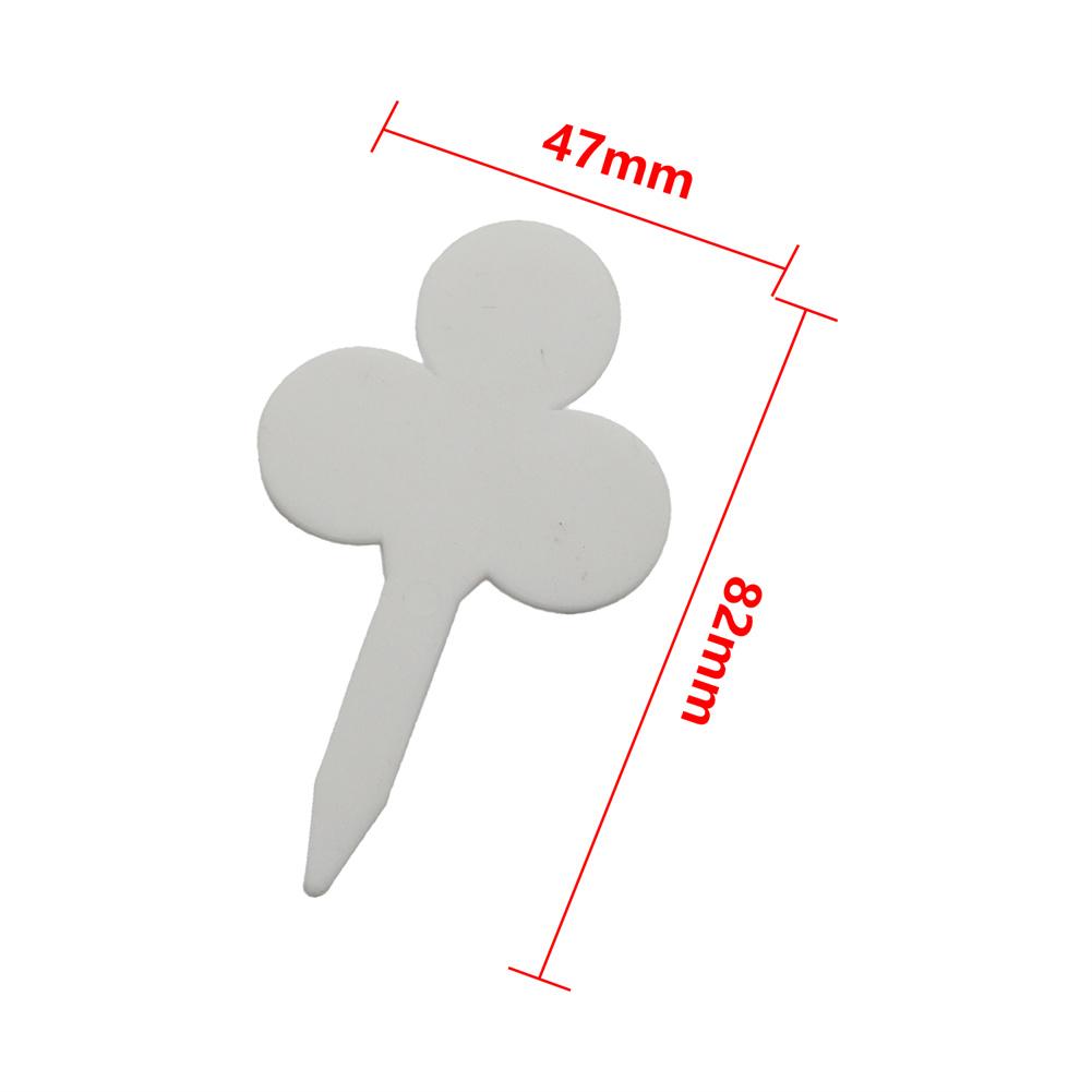 100Pcs Plant Labels Heart-shape Clover-Shape Waterproof Flower Herb Nursery Tags Garden Balcony Potted Plants Marking Signs
