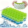 Ice Trays Silicone Mold Reusable Honeycomb Ice Cube Maker Food Grade Ice Maker with Lids Popsicle Mould Mold