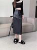 High-End Mid-Length PU Leather A-Line Midi Skirt, Autumn/Winter 2025 Fashion