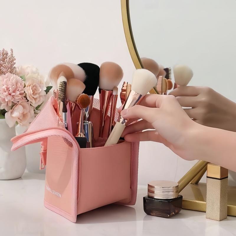 1 pieces upright makeup brush holder box - portable and easy to use, storage box organizer suitable for holiday bedroom series