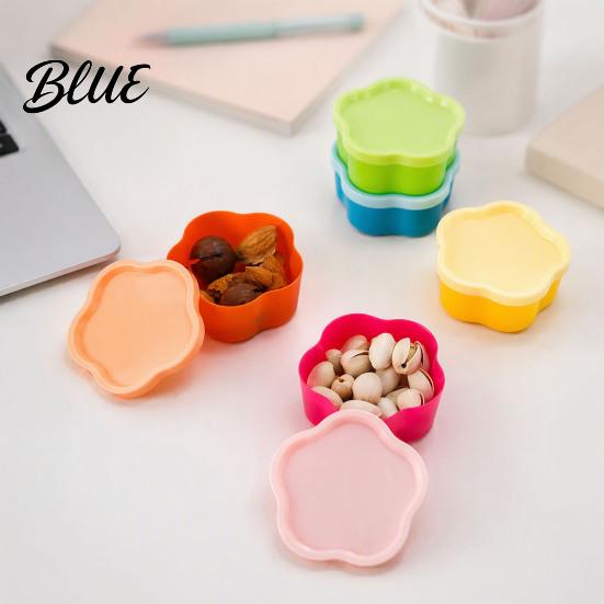 Durable Kitchen Storage Containers Reusable Box Lids with 5Pcs Mini Stackable Plastic Minimalist Solutions Heart/Square/Flower Shape Food Organizer