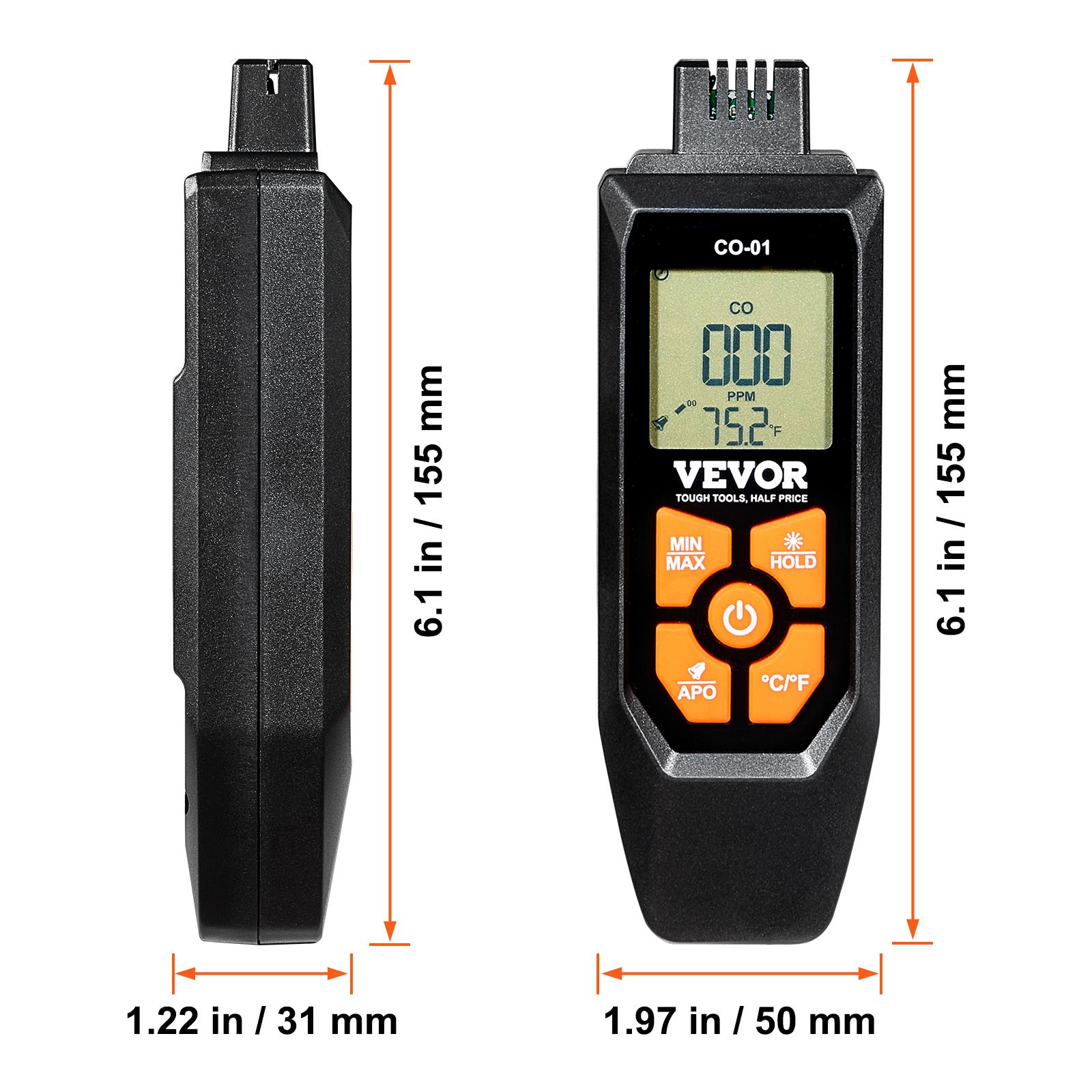 

SucceBuy Carbon Monoxide Detectors with Audible & Visual Alarm CO Gas Meter Tester with Temperature Sensor for Home Industrial