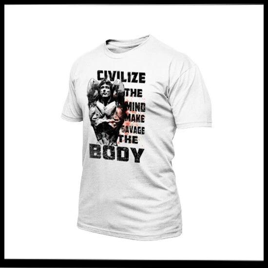 Military Fitness Gym Motivation T-Shirt Fire Warrior Quote Jiu Jitsu Box Wrestle M