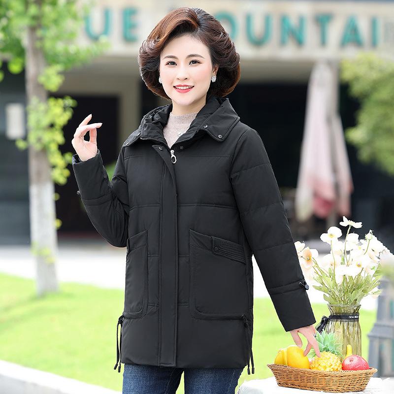 Новое зимнее утолщенное хлопковое пальто для пожилых людей — фото 9