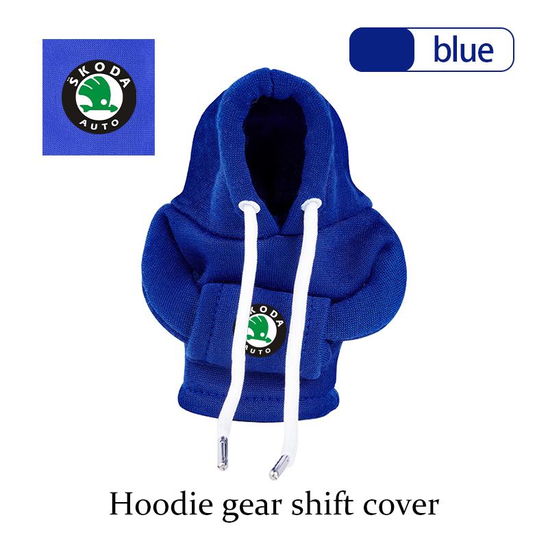 AAFO1 For Skoda Car Logo Gear Shift Knob Cover Hoodie Manual Gear Sweatshirt Decoration Kamiq MK3 Roomster Rapid Kodiaq Karoq Fabia
