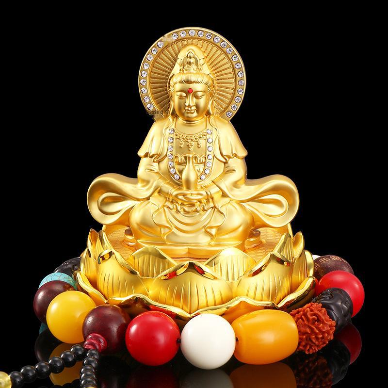 Alloy Lotus Guanyin Car Perfume Ornament - Thousand-hand Guanyin Interior Accessory