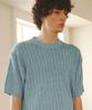 KNITTED Summer Boucle Round Knit Blue