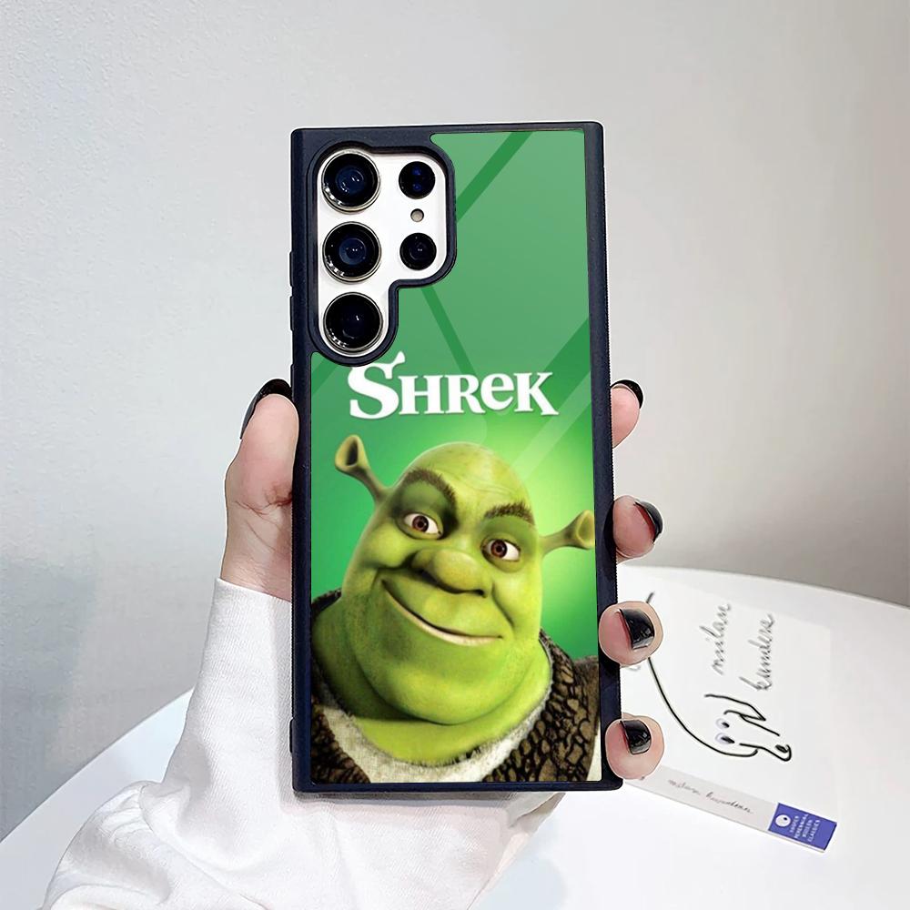 Cute Fun M-MovieS S-Shreks Back Phone Case For Samsung Galaxy S26 S25 S24 S23 S22 S21 S20 FE Edge Pro Plus Ultra PC+TPU Cover