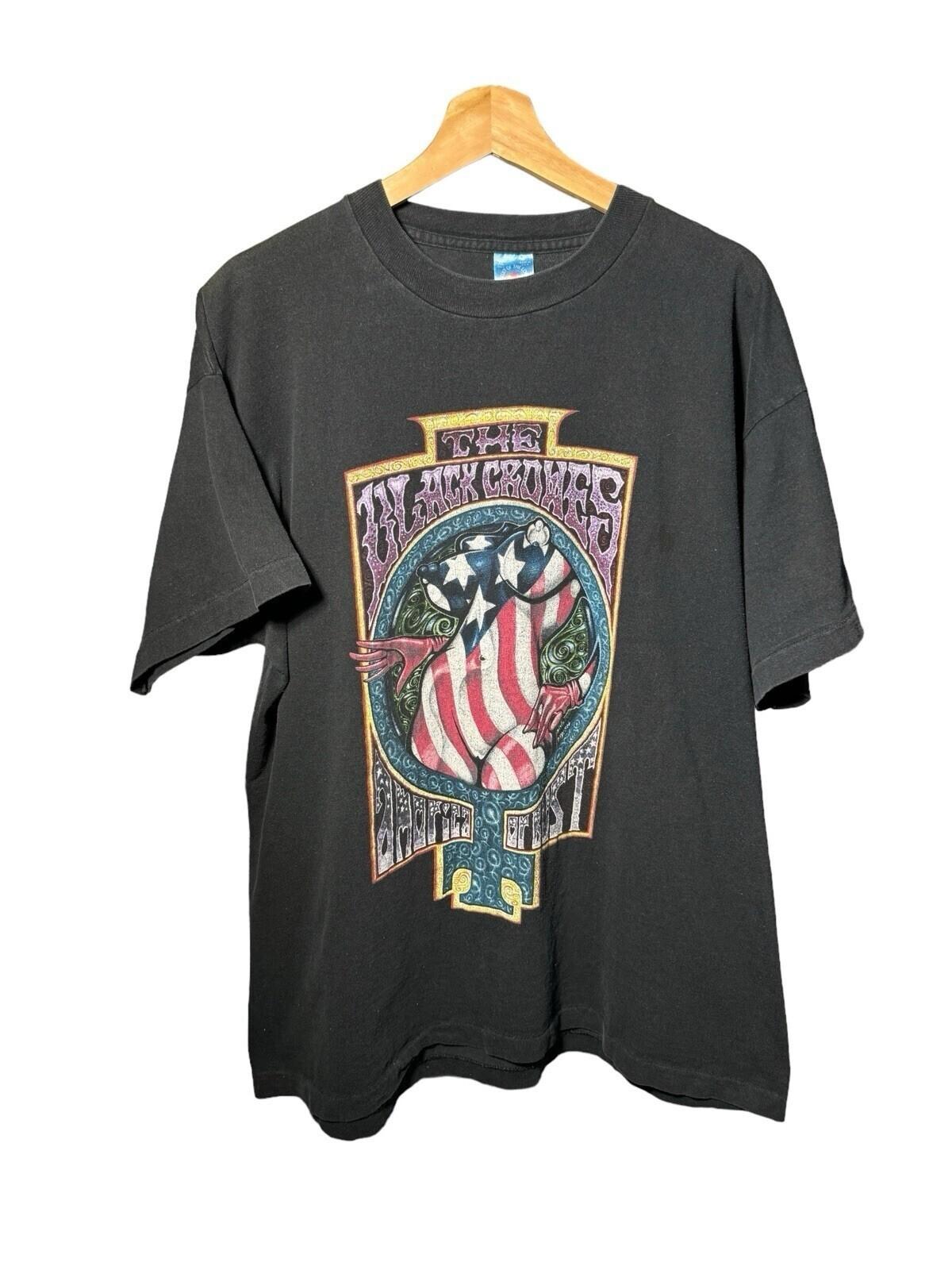 The Black Crowes Home Band Music Black Cotton T-Shirt Unisex Reprint KH5566 XXL