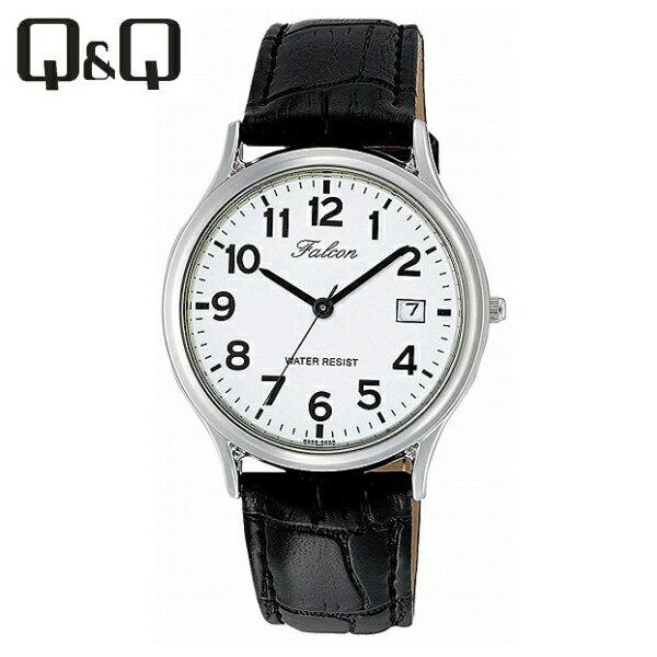 Free shipping nationwide Cash on delivery not available Citizen QQ Watch Falcon Analog Leather Strap Date Display White D014-304 Mens