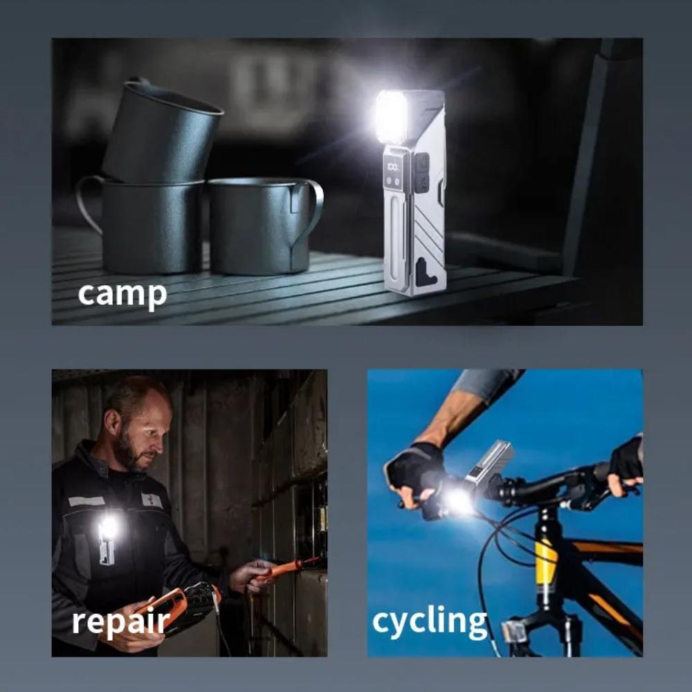 Rotatable LED Headlamp with Magnet Tail & Side Light Motion Sensor USB Rechargeable for Cycling Work Hiking Camping Running