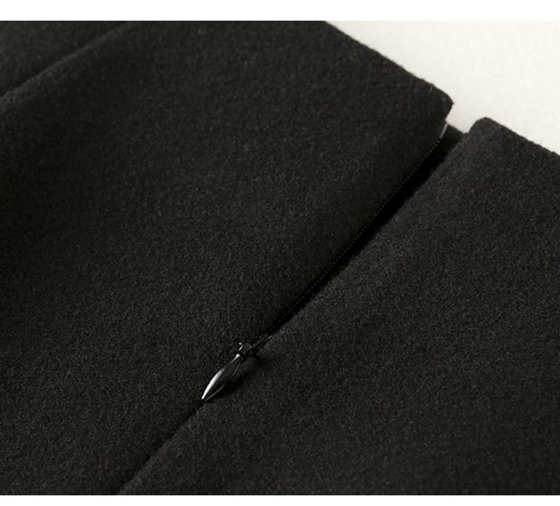 Basic House Black High Waist Pencil Skirt - Autumn/Winter Hip-Hugging Design for Women