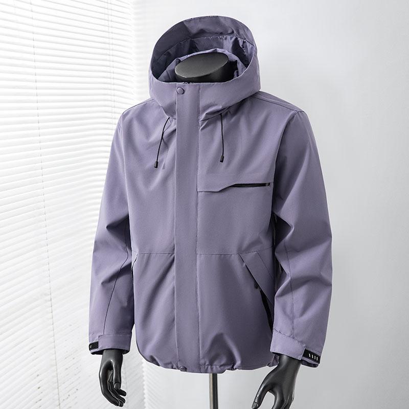 Wide Casual Jacket Men s Jacket Men s Removable Hood Waterproof Mountaineering Clothing Casual Jacket 2XL