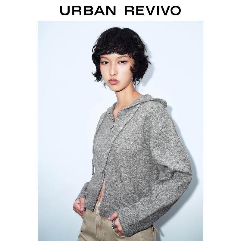 UR Women's 2025 Winter Hooded Letter Knit Cardigan