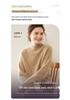 Women's Drop Shoulder Cashmere Pullover Sweater - Thickened Jacquard Knit, Half-High Neck, Long Sleeve, Versatile Loose Fit.