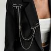 Broșă Punk cu Franjuri și Lanț, Stea cu Mărgele, Unisex, Design Lung cu Două Ace, Minimalistă, Personalitate, Accesoriu pentru Costum, Petrecere, Purtare Zilnică, Cadou