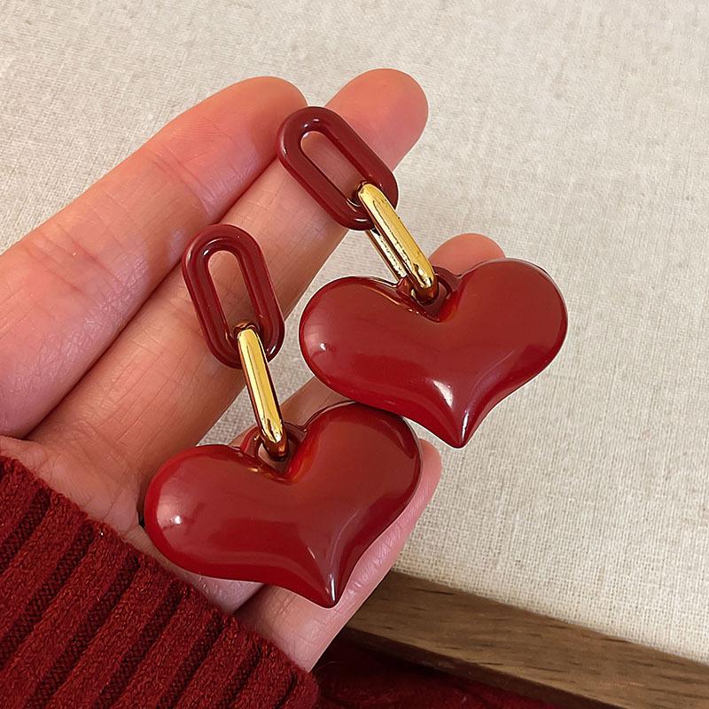 2025 New Retro Hong Kong Style Colorful Earrings: Luxury, High-End Studs, Exaggerated Fashion for Women