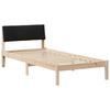 Brown and Black Bed Frame 90 X 200 Cm Solid Pine Wood
