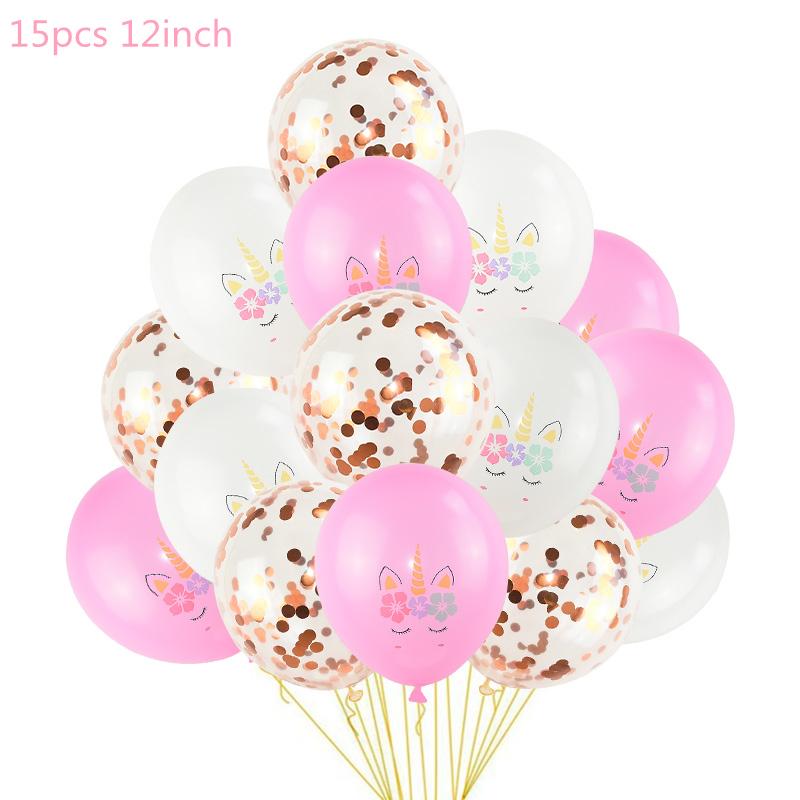 1 Set Einhorn Partyballons Geburtstagsballon Einhorn Dekoration Latex Konfetti Ballon Geburtstagsfeier Dekoration Ballons Kinder