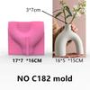 Nordic Striped Donut Cylindrical Vase Epoxy Resin Silicone Mold Circular Ring Donut Vase Concrete Cement Gypsum Silicone Mold