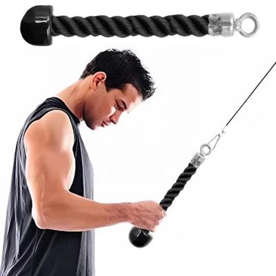 Přenosné lano pro tricepsové stahování, odolné, stabilní, fitness příslušenství, kabel pro posilování svalů, víceúčelové lano na biceps