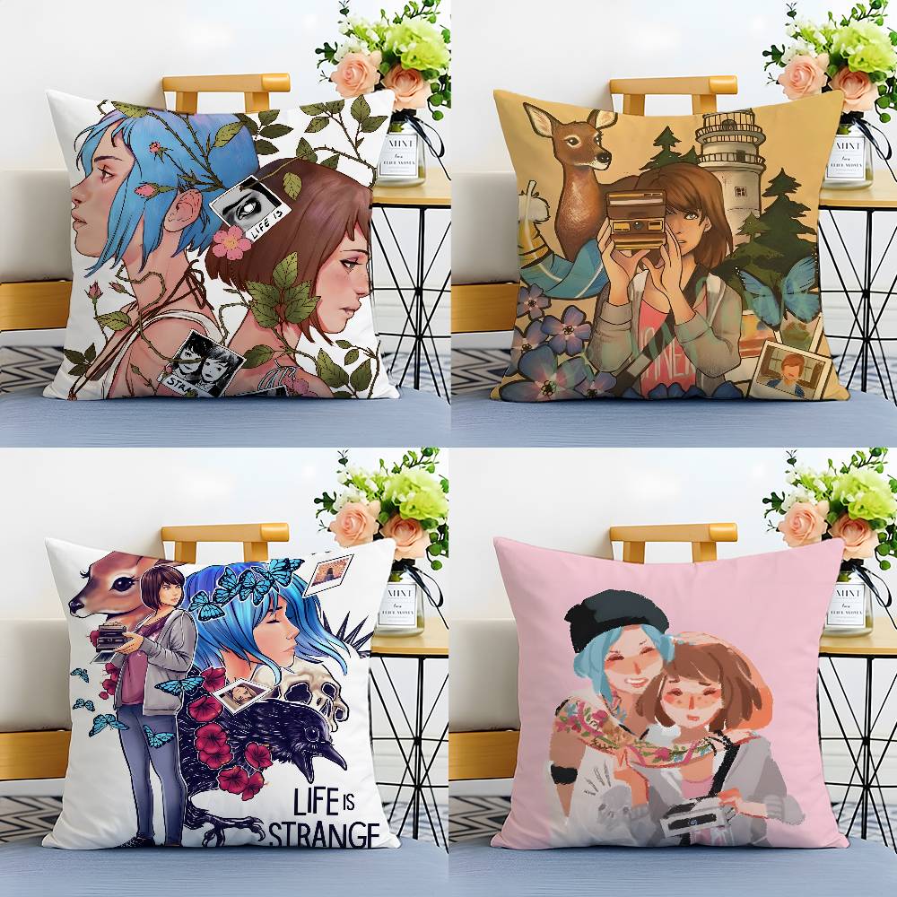 Game Life Is Strange-S Pillow Case Anti-dustmite Pillowcase Invisible Zipper Silky Short Plush Sofa Cushion Cover