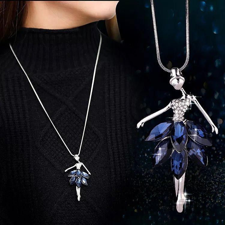 

Корейский простой стиль длинный свитер ожерелье с кисточкой кулон