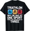 Lustiges Triathlon für Männer Frauen Triathlet Schwimmen Radfahren Laufen Sport T-Shirt