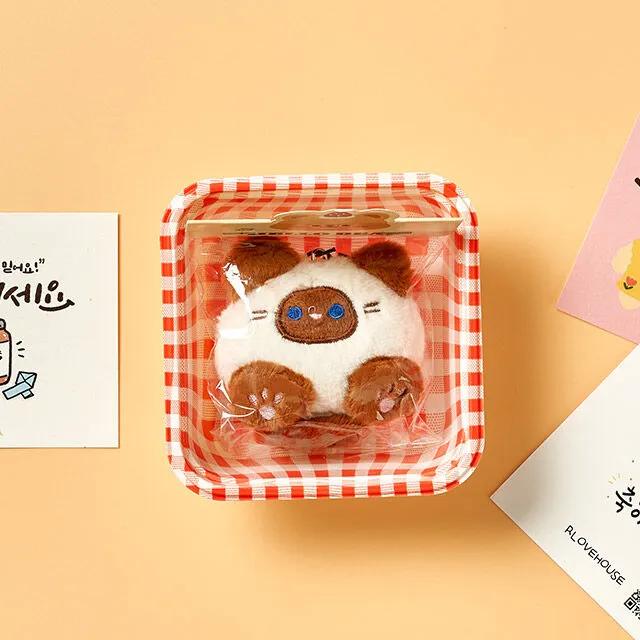 Choco Nyang Chubby Cat Doll Keyring + Message Card + Checkbox