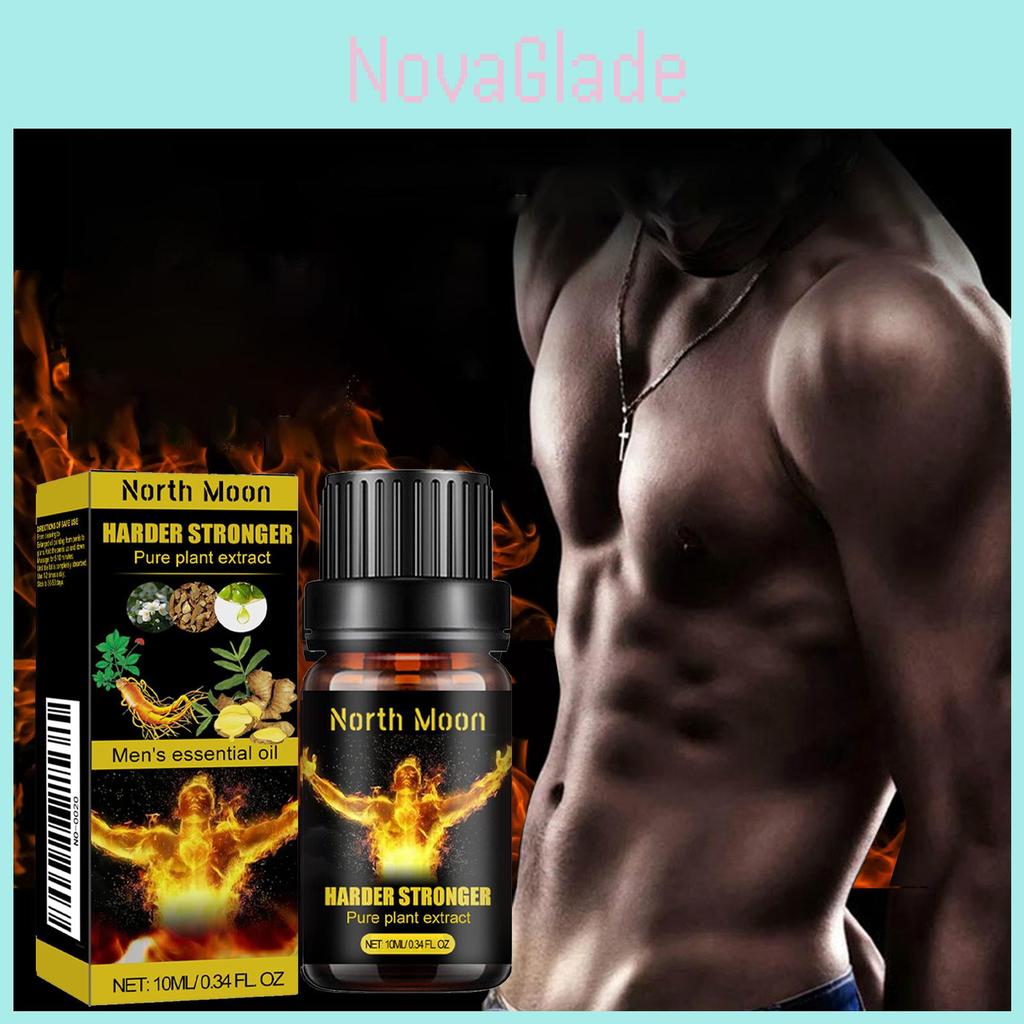 North Moon Men's Massage Essential Oil Invigorating Vitality Enhancer For Hair Care 10ml Boxed