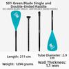 Adjustable Surfing Paddle Aluminum Alloy Water Sports Boat Paddle  for SUP Board and Kayak