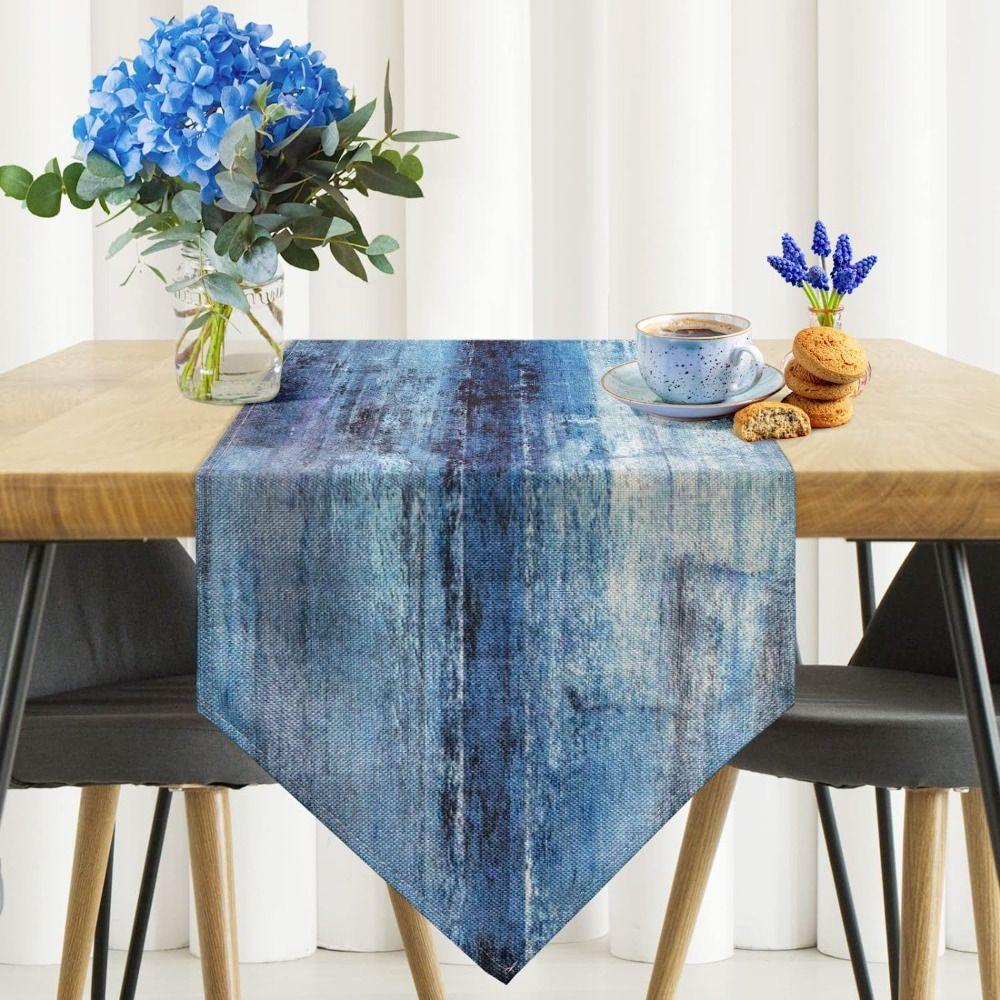 Reusable Linen Table Runner Vintage Table Cloth Home Decoration Table Cover Table Decor