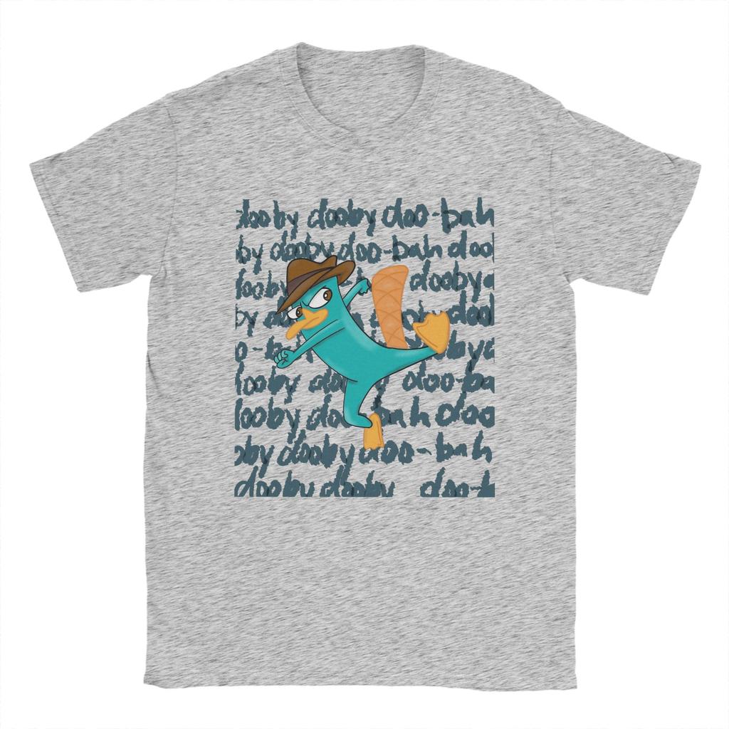 Perry il Platypus Cartone Animato Anatra Unisex T-shirt Novità Manica Corta Girocollo T-shirt Puro Cotone Stampa Top