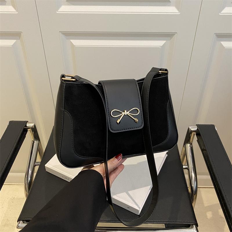 

Fashion new women s shoulder bag fashionable fashion solid color saddle bag high value commuter handbag чёрный