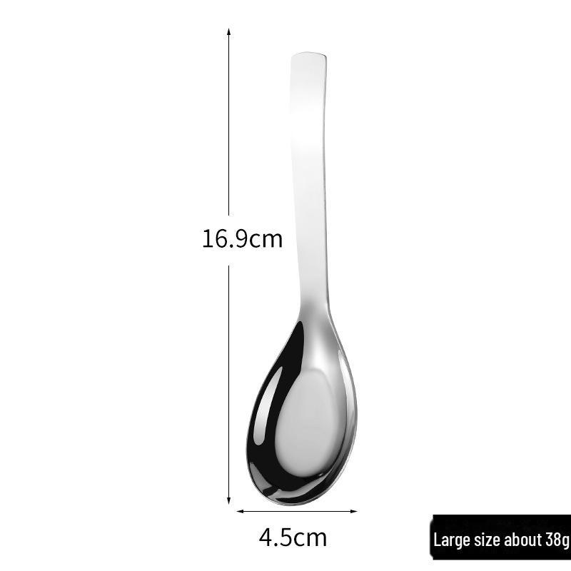 Jieyang Stainless Steel Tableware: Thickened Soup, Rice, and Watermelon Spoons